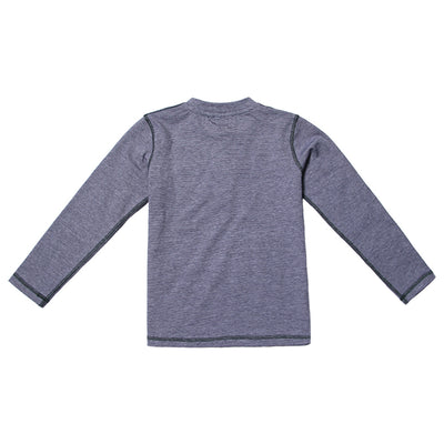 Navy Melange Pocket Crew Henley