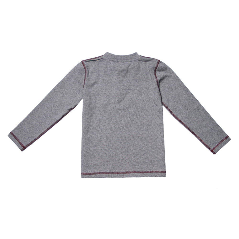 Charcoal Melange Pocket Crew Henley