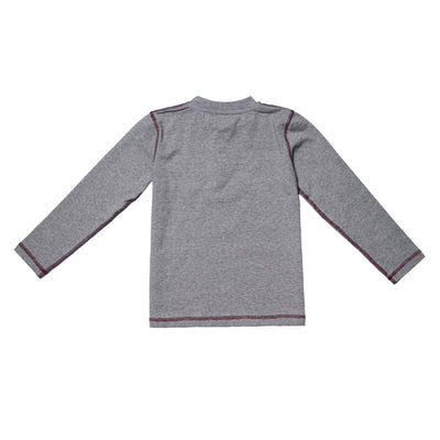 Charcoal Melange Pocket Crew Henley