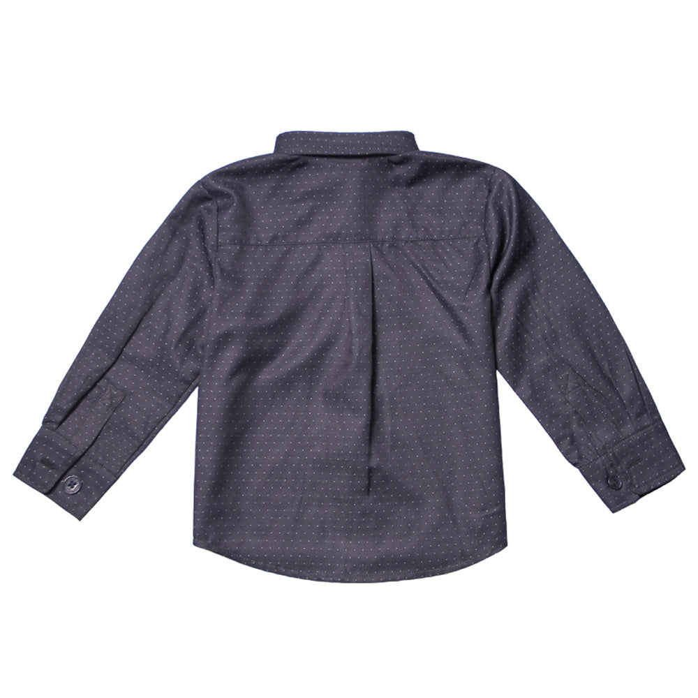 Charcoal Pindot Shirt for Boys