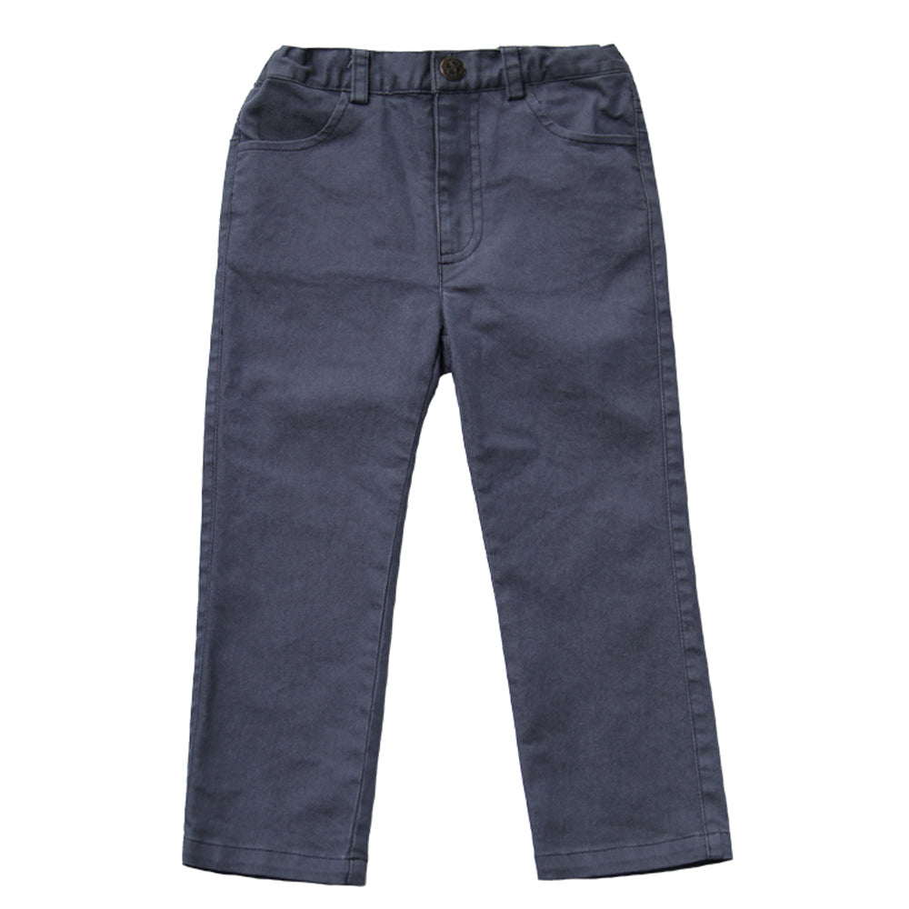 Navy Brushed Stretched Twill Pant for Boys
