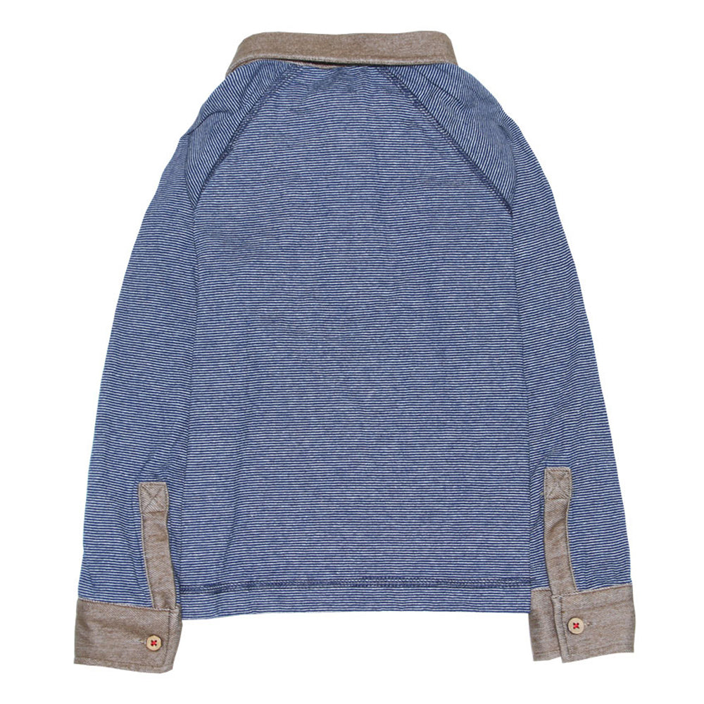 Mini Stripe Raglan Polo Shirt