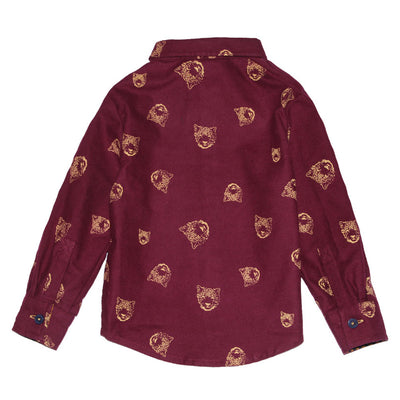 Panther Print Flannel Shirt for Boys