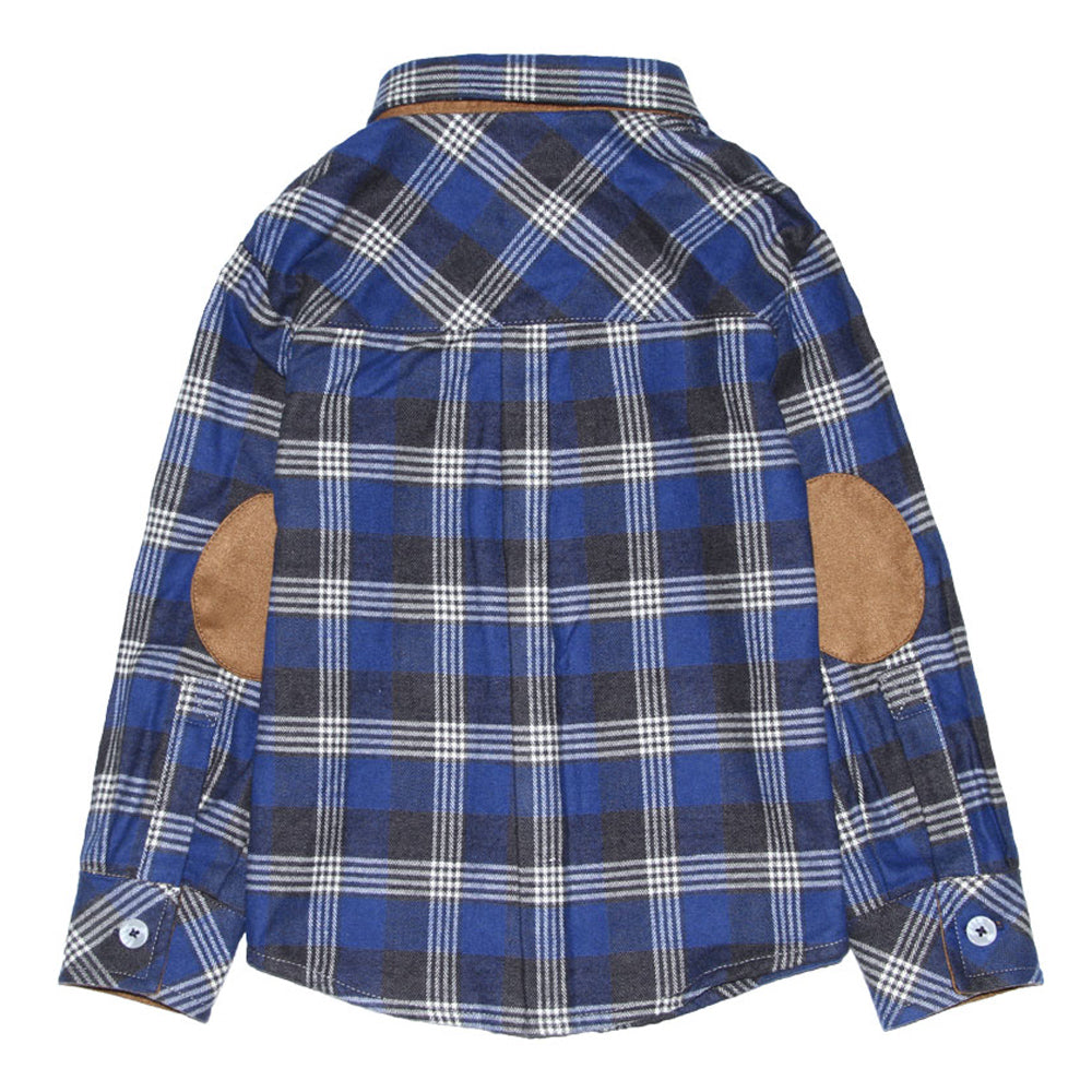 Blue Flannel Plaid Shirt for Boys