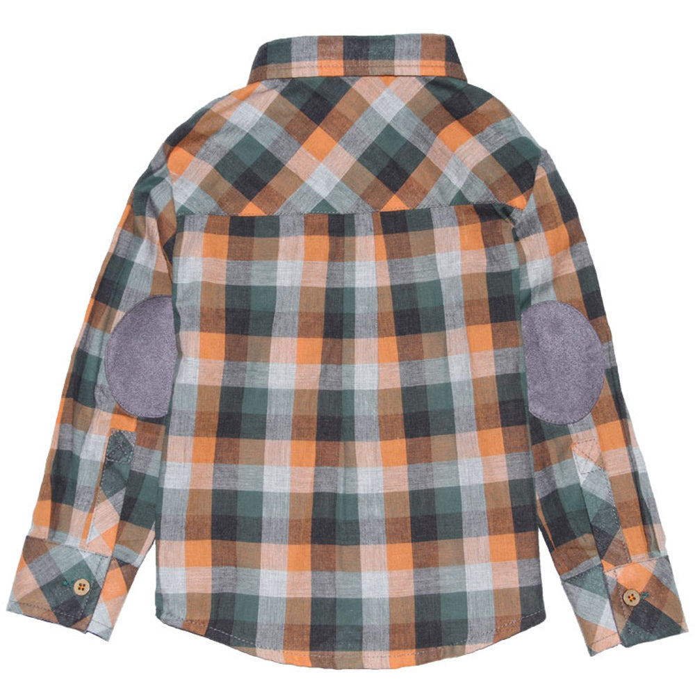 Pumpkin Spice Plaid Shirt for Boys