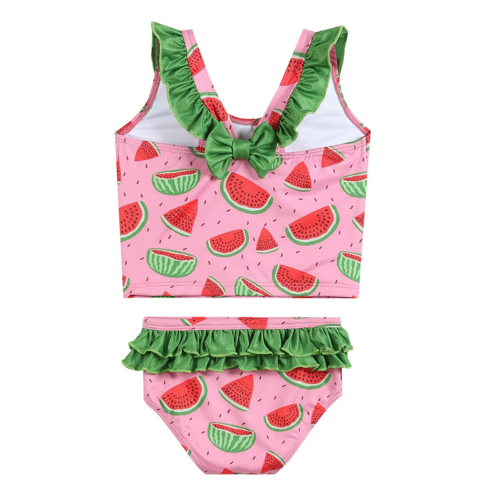 Watermelon Ruffle Tankini Swim Set