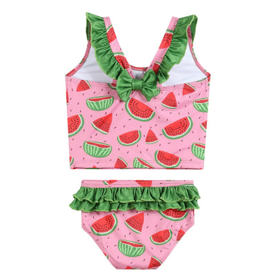Watermelon Ruffle Tankini Swim Set