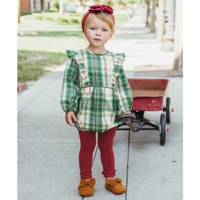 Hollis Plaid Waterfall Bubble Romper