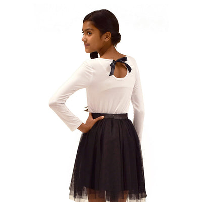 White Bow Back Shirt