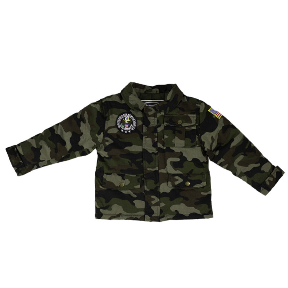 2-Patch Green Camouflage Jacket