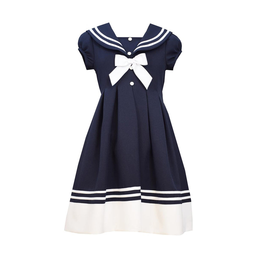 Girls Navy Sailor Dress