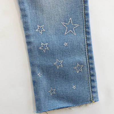 Little Girls 2T-6 Light Wash Denim Rhinestone Star Jeans