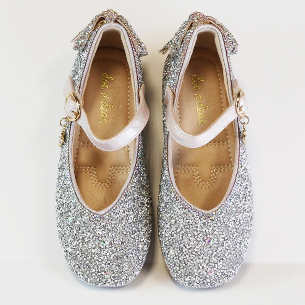 Pink Bow Back Flat Dress Shoes