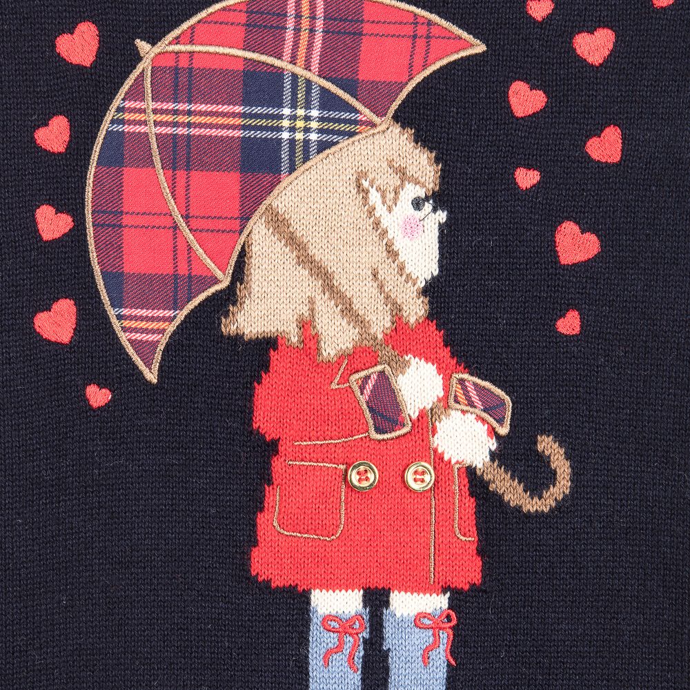 Lovely Rain Knit and Plaid Dress