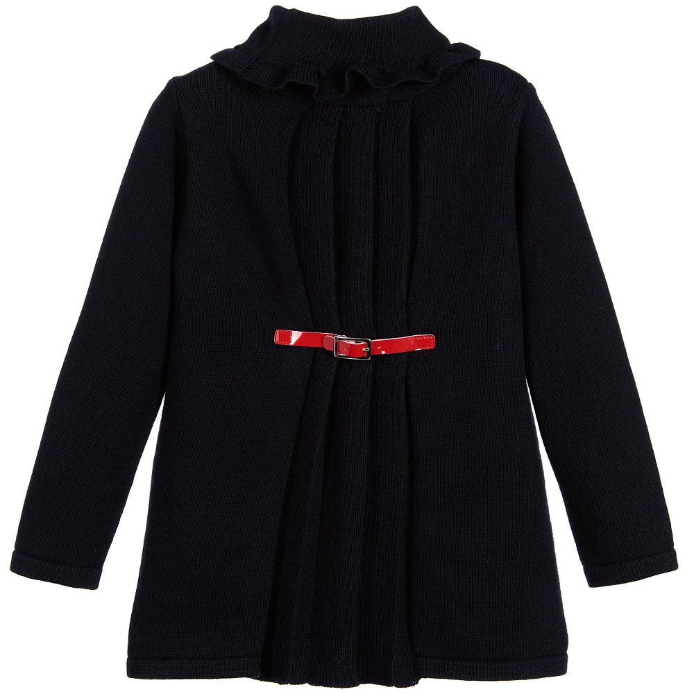 Girls Roll Neck Heart Sweater