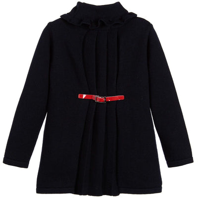 Girls Roll Neck Heart Sweater