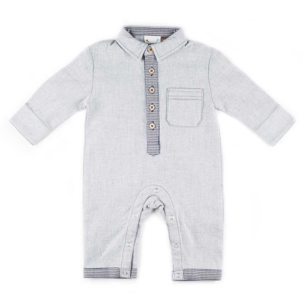 Boys Heather Gray Romper