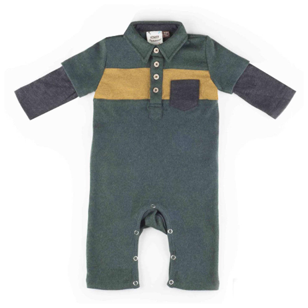 Boys Forrest Colorblock Knit Romper