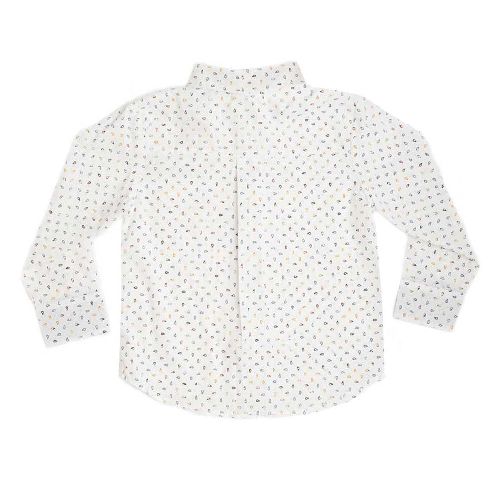 Boys Long Sleeve Paisley Print Shirt