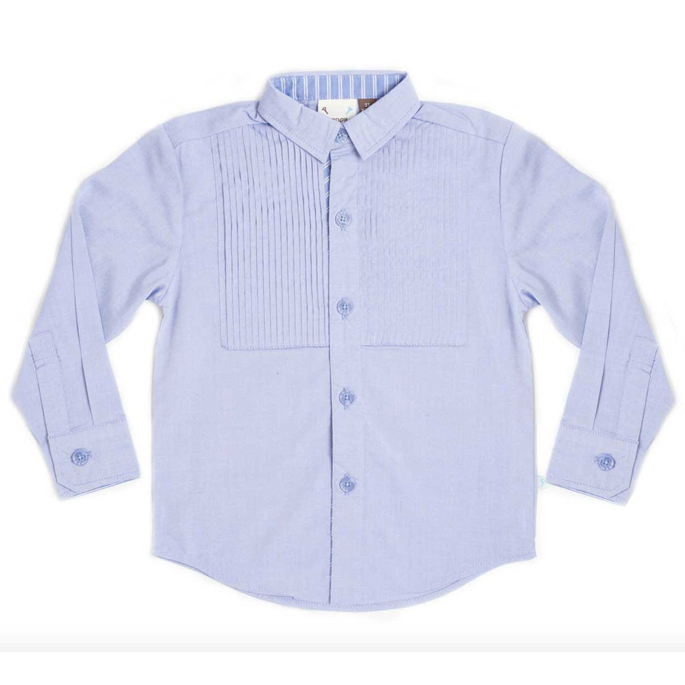 Boys Long Sleeve Blue Shirt