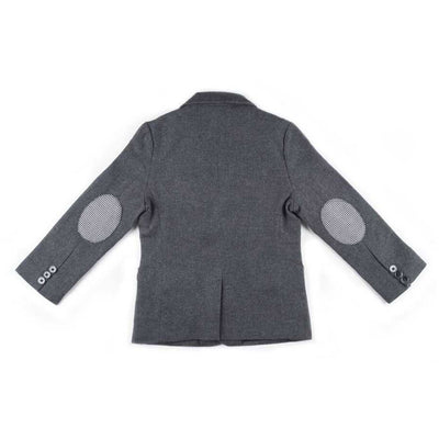 Boys Charcoal Brush Flannel Blazer