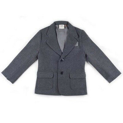 Boys Charcoal Brush Flannel Blazer