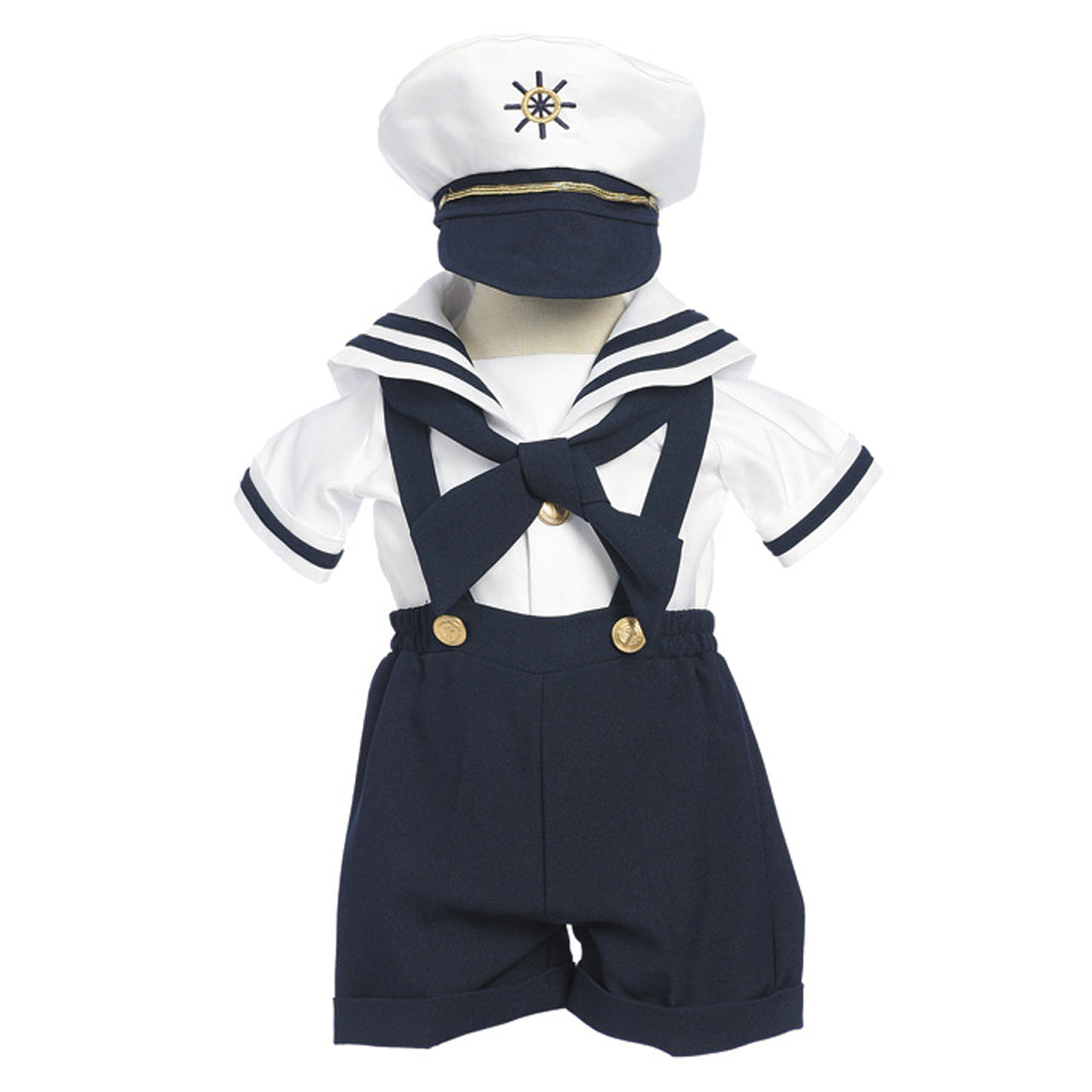 Boys Sailor Shortall Set with Hat