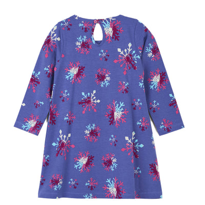 Prismatic Snowflakes Trapeze Dress