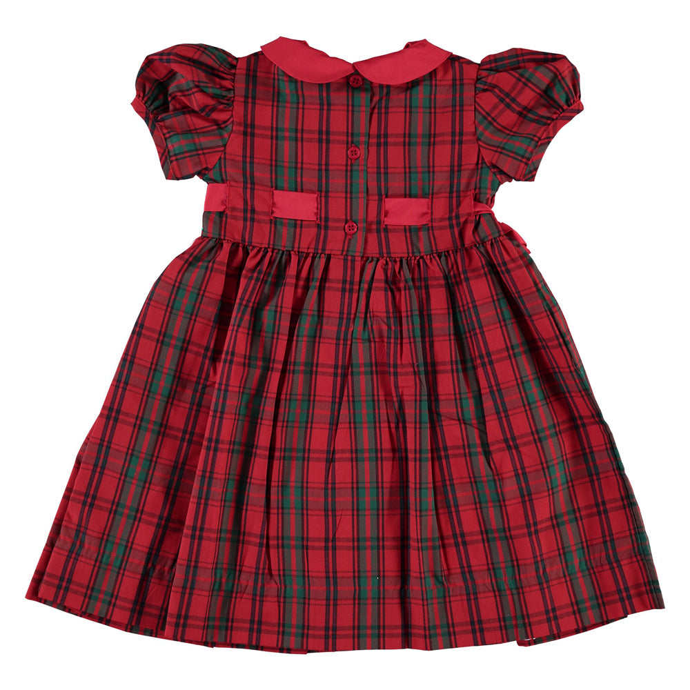 Baby Girls Holiday Plaid Short Sleeve Dress