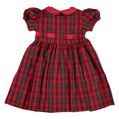 Baby Girls Holiday Plaid Short Sleeve Dress