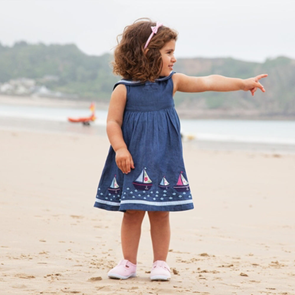 Sailboat Baby Dress with Bloomers