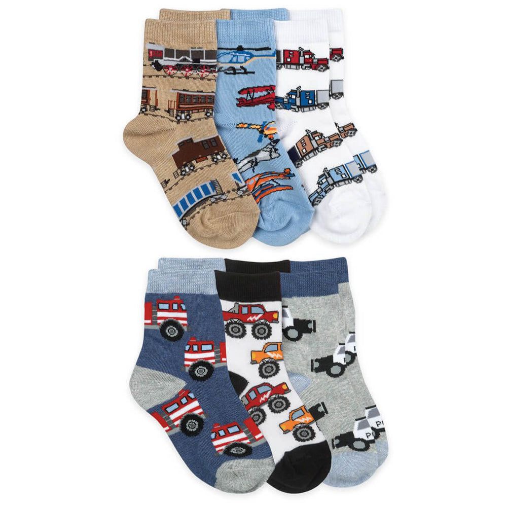 Transportation Crew Socks 6 Pair Pack