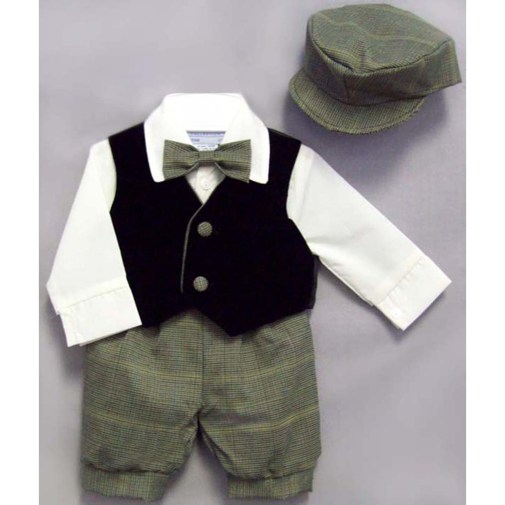 Alvin Boys 5 PC Vest and Plaid Knicker set
