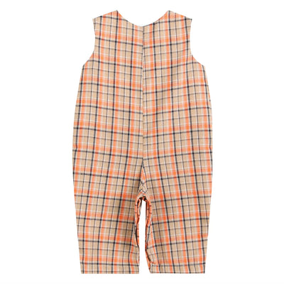 Brown and Orange Plaid Turkey Overalls