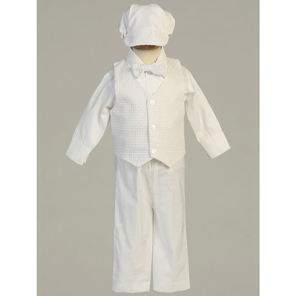 Baby Boys Nathan Cotton Weaved Vest and Pant Set