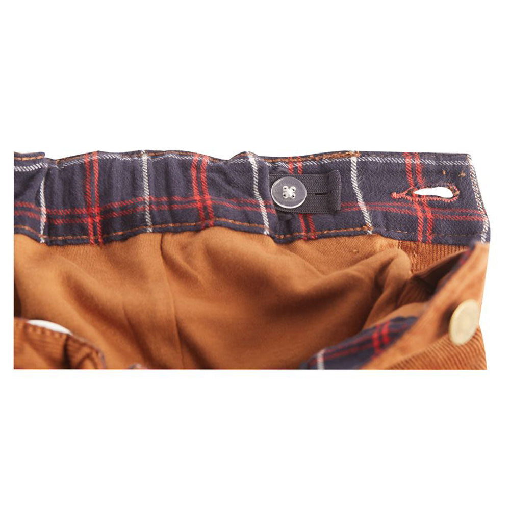 Corduroy Pants with Flannel Cuffs
