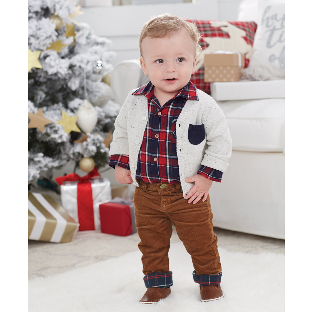 Corduroy Pants with Flannel Cuffs