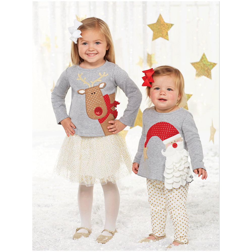 Girls Santa Tunic & Golden Dot Legging