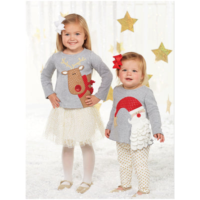 Girls Santa Tunic & Golden Dot Legging