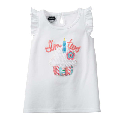 Girls Cupcake 2nd Birthday Tunic