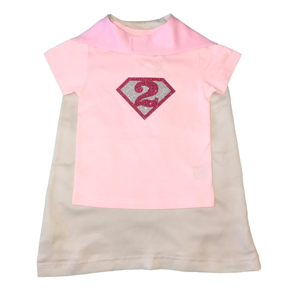 Supergirl Birthday Shirt and Cape Set