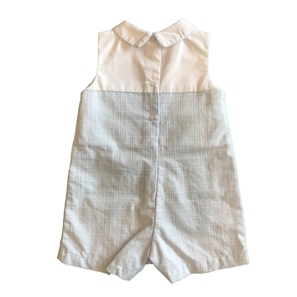 Baby Boys Blue and White Collared Shortall