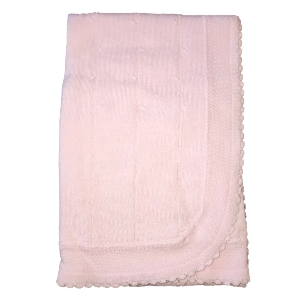 Newborn Baby Pink Knit Blanket