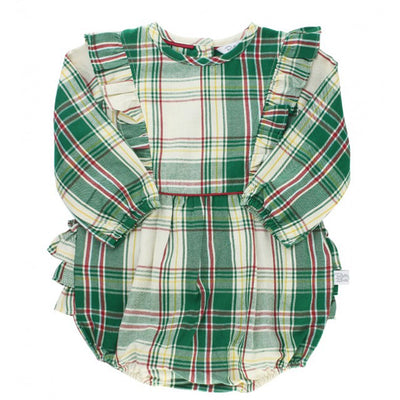 Hollis Plaid Waterfall Bubble Romper
