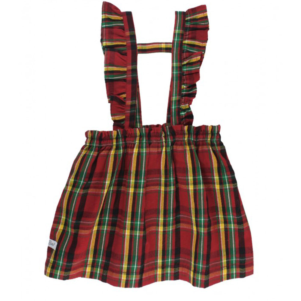 Remington Plaid Ruffle Strap Skirt