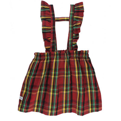Remington Plaid Ruffle Strap Skirt
