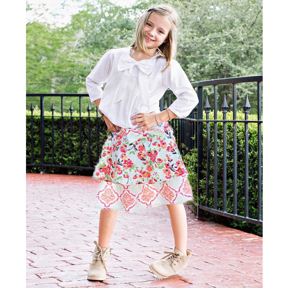White Sateen Bow Top