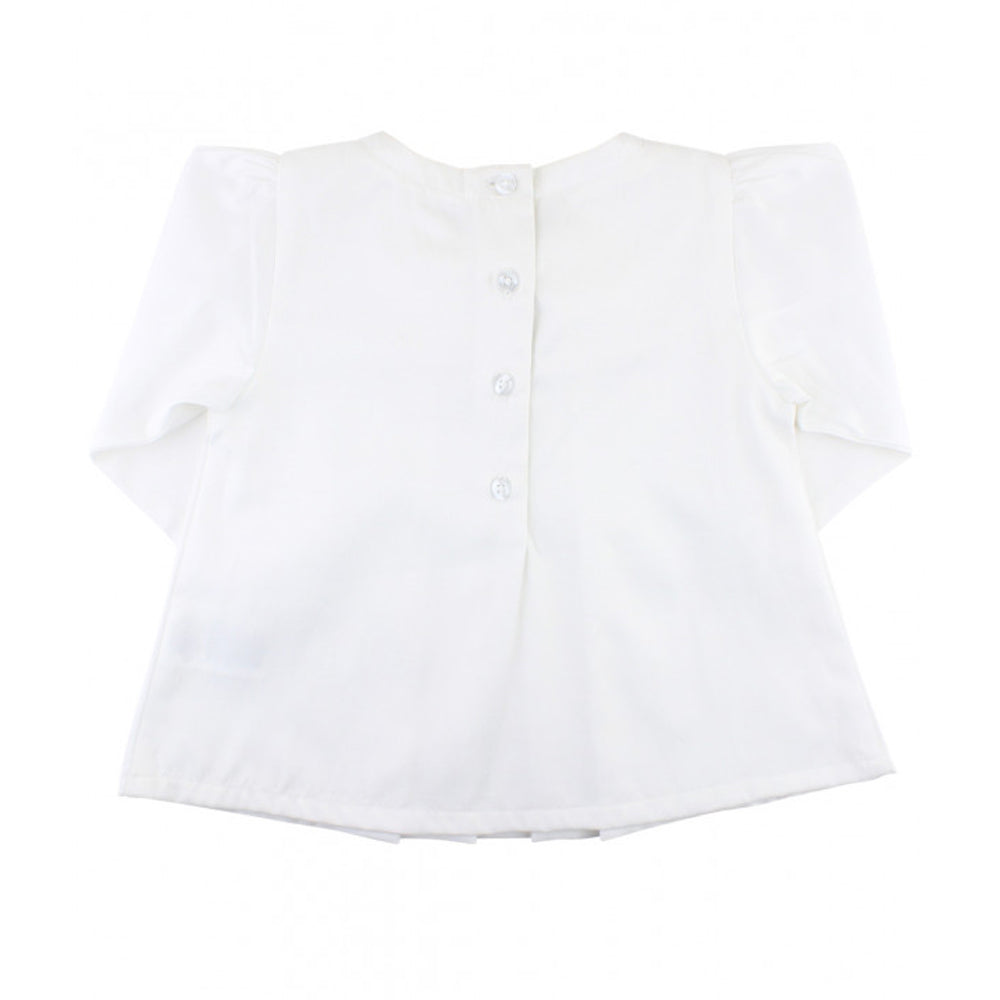 White Sateen Bow Top