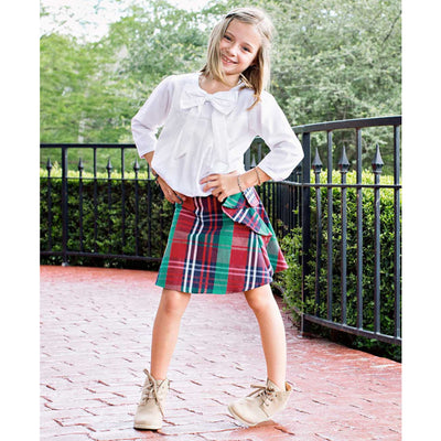 Kennedy Plaid Waterfall Skirt