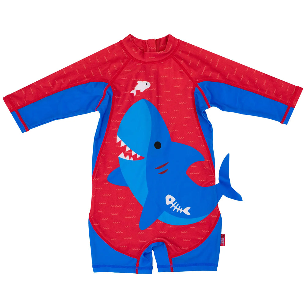 Baby and Toddler Boy Blue Shark One Piece Surf Suit